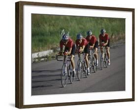 Road Cycling Team in Action-null-Framed Photographic Print