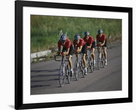 Road Cycling Team in Action-null-Framed Photographic Print