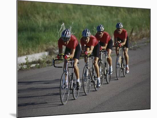 Road Cycling Team in Action-null-Mounted Photographic Print