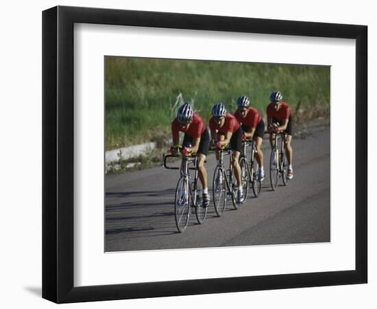 Road Cycling Team in Action-null-Framed Photographic Print