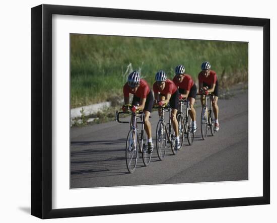 Road Cycling Team in Action-null-Framed Photographic Print