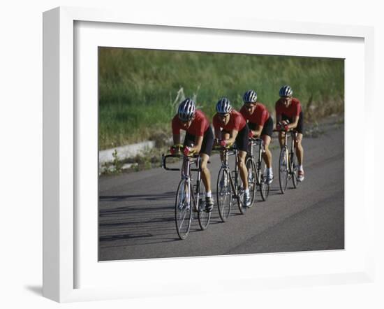 Road Cycling Team in Action-null-Framed Photographic Print