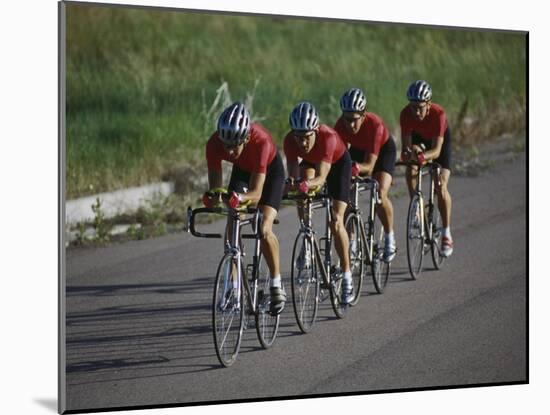 Road Cycling Team in Action-null-Mounted Photographic Print