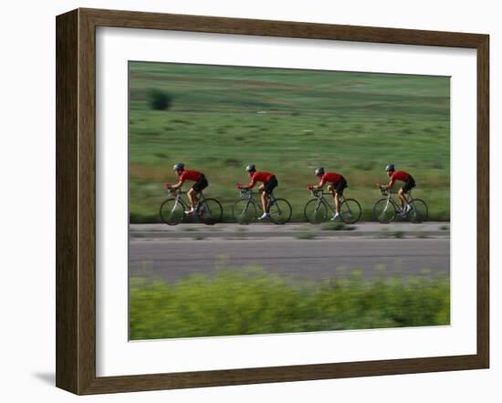 Road Cycling Team in Action-null-Framed Photographic Print