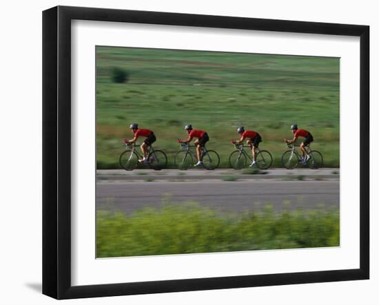 Road Cycling Team in Action-null-Framed Photographic Print