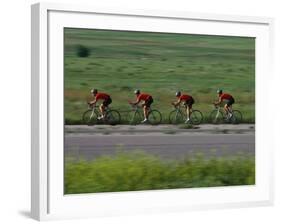 Road Cycling Team in Action-null-Framed Photographic Print