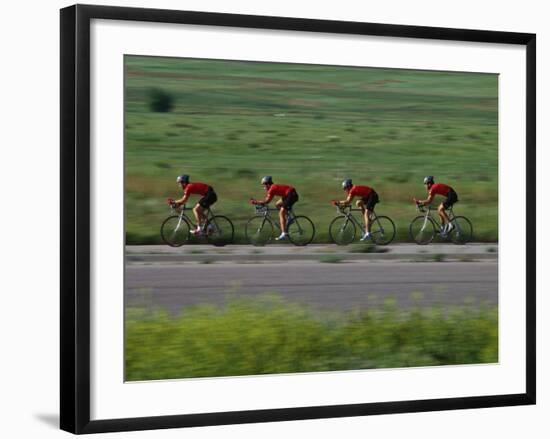 Road Cycling Team in Action-null-Framed Photographic Print