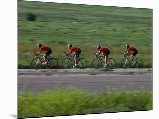 Road Cycling Team in Action-null-Mounted Photographic Print