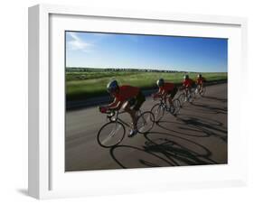 Road Cycling Team in Action-null-Framed Photographic Print