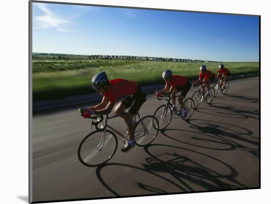 Road Cycling Team in Action-null-Mounted Photographic Print