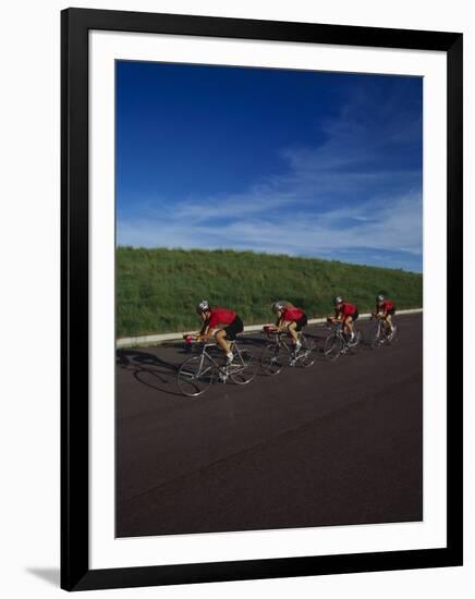 Road Cycling Team in Action-null-Framed Photographic Print