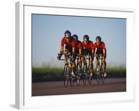 Road Cycling Team in Action-null-Framed Photographic Print