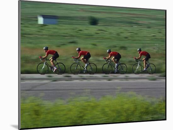 Road Cycling Team in Action-null-Mounted Photographic Print