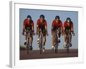 Road Cycling Team in Action-null-Framed Photographic Print