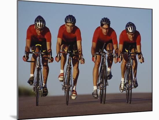 Road Cycling Team in Action-null-Mounted Photographic Print