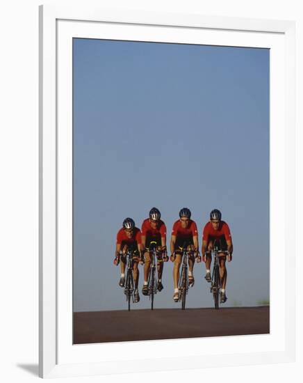 Road Cycling Team in Action-null-Framed Photographic Print