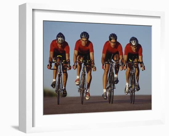 Road Cycling Team in Action-null-Framed Photographic Print