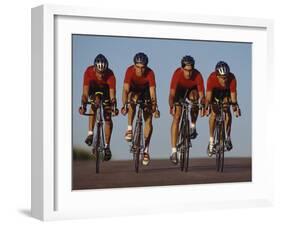 Road Cycling Team in Action-null-Framed Photographic Print