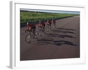 Road Cycling Team in Action-null-Framed Photographic Print