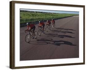 Road Cycling Team in Action-null-Framed Photographic Print