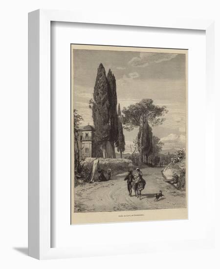 Road from Cavi to Genazzano-null-Framed Giclee Print