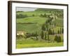 Road from Pienza to Montepulciano, Monticchiello, Val D'Orcia, Siena Province, Tuscany, Italy-Pitamitz Sergio-Framed Photographic Print