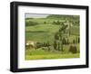 Road from Pienza to Montepulciano, Monticchiello, Val D'Orcia, Siena Province, Tuscany, Italy-Pitamitz Sergio-Framed Photographic Print