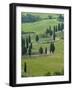 Road From Pienza to Montepulciano, Monticchiello, Val D'Orcia, Tuscany, Italy-Sergio Pitamitz-Framed Photographic Print