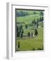 Road From Pienza to Montepulciano, Monticchiello, Val D'Orcia, Tuscany, Italy-Sergio Pitamitz-Framed Photographic Print