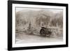 Road Grader Pulled by a Steel Wheeled Tractor in Alaska's Tanana Valley in 1916-null-Framed Photo