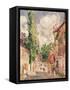 Road in a Village-Alfred Sisley-Framed Stretched Canvas