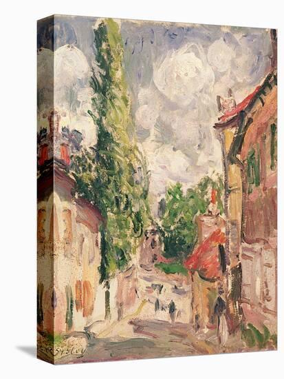 Road in a Village-Alfred Sisley-Stretched Canvas