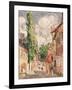 Road in a Village-Alfred Sisley-Framed Giclee Print
