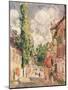 Road in a Village-Alfred Sisley-Mounted Giclee Print