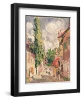 Road in a Village-Alfred Sisley-Framed Giclee Print