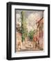 Road in a Village-Alfred Sisley-Framed Giclee Print