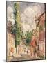 Road in a Village-Alfred Sisley-Mounted Giclee Print