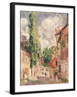 Road in a Village-Alfred Sisley-Framed Giclee Print