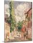 Road in a Village-Alfred Sisley-Mounted Giclee Print