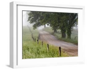 Road in Cades Cove, Great Smoky Mountains National Park, Tennessee, USA-null-Framed Premium Photographic Print