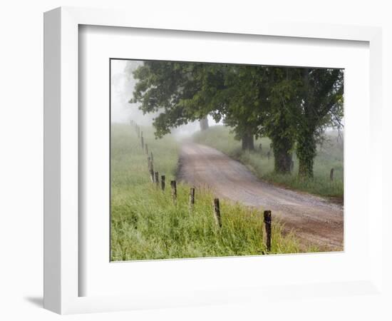 Road in Cades Cove, Great Smoky Mountains National Park, Tennessee, USA-null-Framed Photographic Print