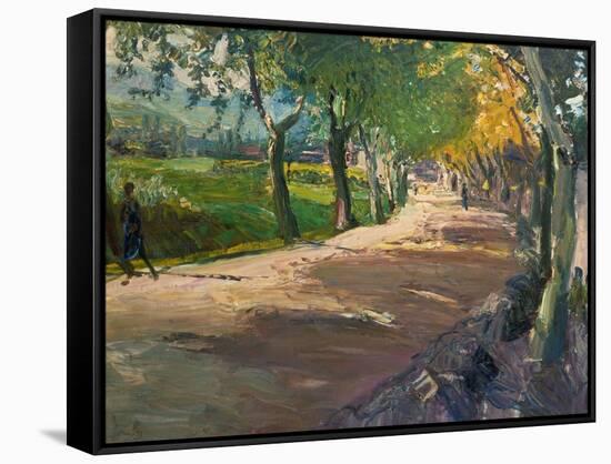 Road in Godramstein, 1909-Max Slevogt-Framed Stretched Canvas