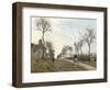 Road in Louveciennes, 1870-Camille Pissarro-Framed Giclee Print