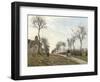 Road in Louveciennes, 1870-Camille Pissarro-Framed Giclee Print