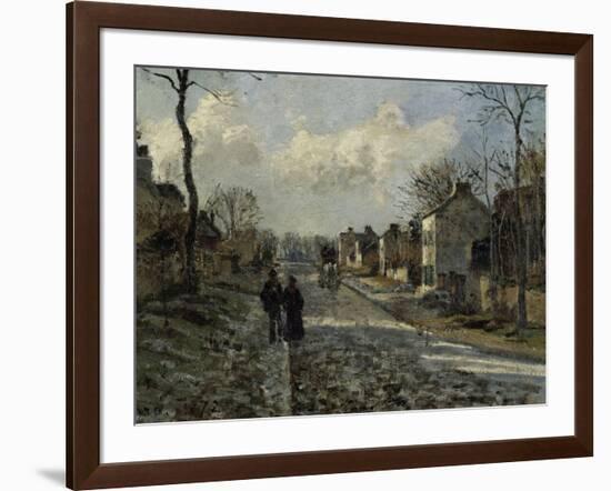 Road in Louveciennes, c.1872-Camille Pissarro-Framed Giclee Print