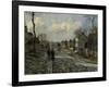 Road in Louveciennes, c.1872-Camille Pissarro-Framed Giclee Print