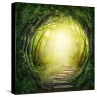 Road in Magic Dark Forest-egal-Stretched Canvas
