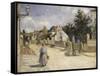 Road in Pontoise, 1879-Camille Pissarro-Framed Stretched Canvas