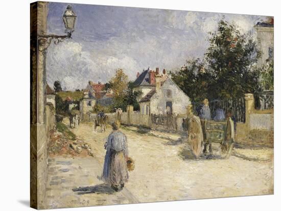 Road in Pontoise, 1879-Camille Pissarro-Stretched Canvas