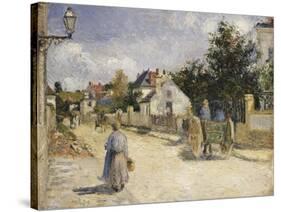 Road in Pontoise, 1879-Camille Pissarro-Stretched Canvas